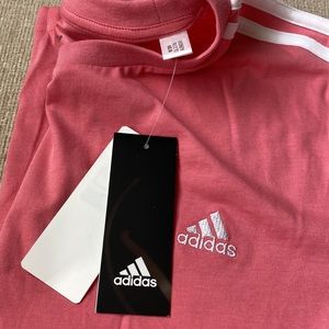 adidas Essentials Loose 3-Stripes Crop T-Shirt - Women's (pink) - Size XL